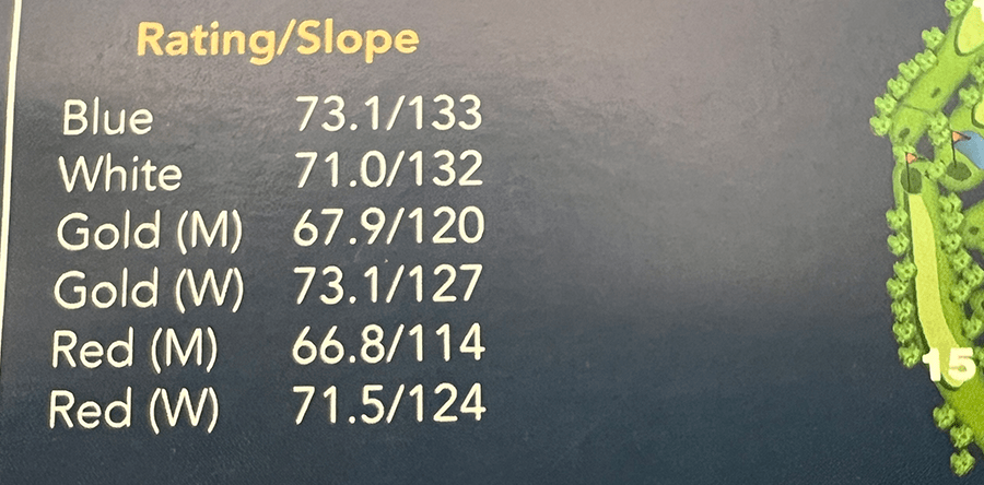 Course Rating vs. Bogey Rating vs. Slope Rating